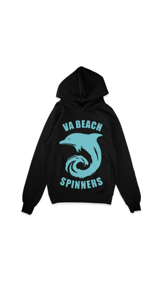 “SPINNERS” aqua logo hoodie